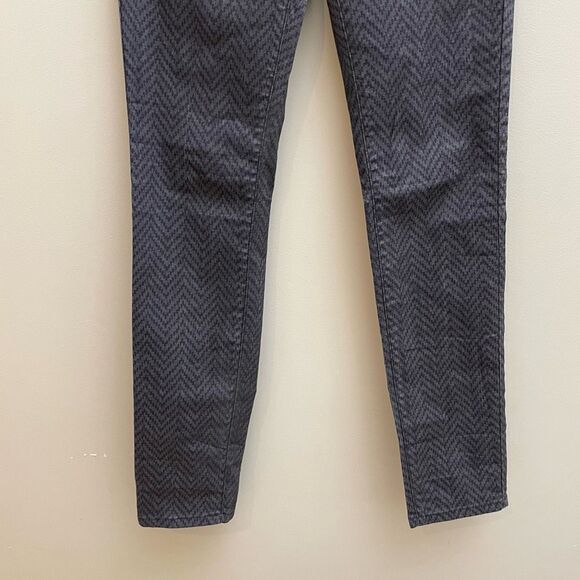 Prana Kara Skinny Jeans Womens Size 6 Gray Chevron Stretch Pockets Low Rise - Picture 3 of 13